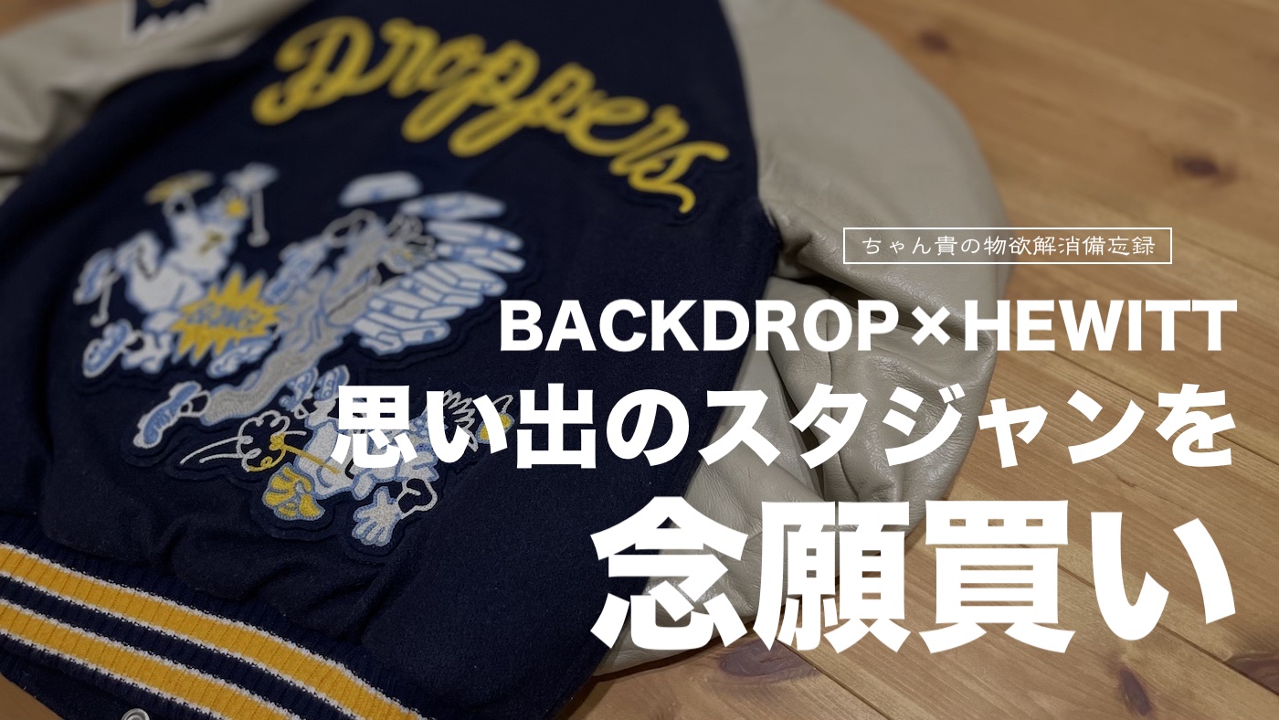 Hewitt × Back dropスタジャン 木更津キャッツアイ ぶっさん着用 ...