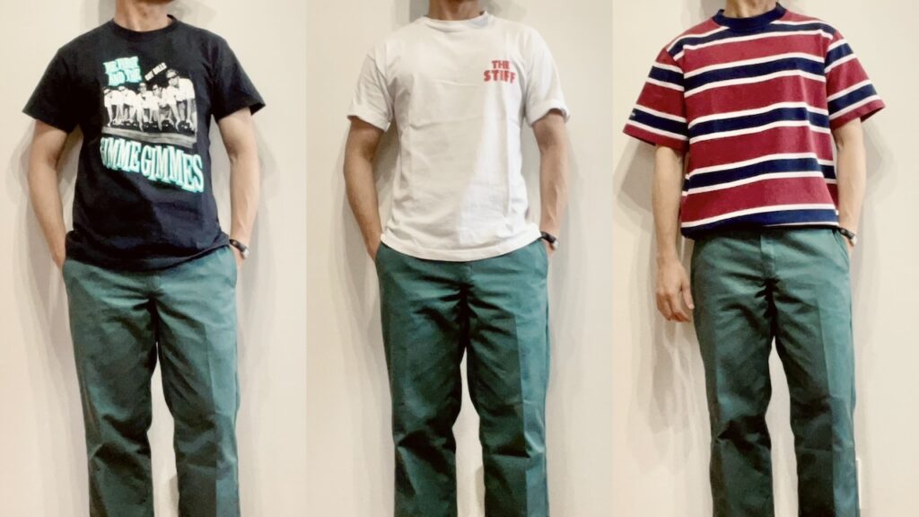 ディッキーズ874 リンカーングリーン コーデ例