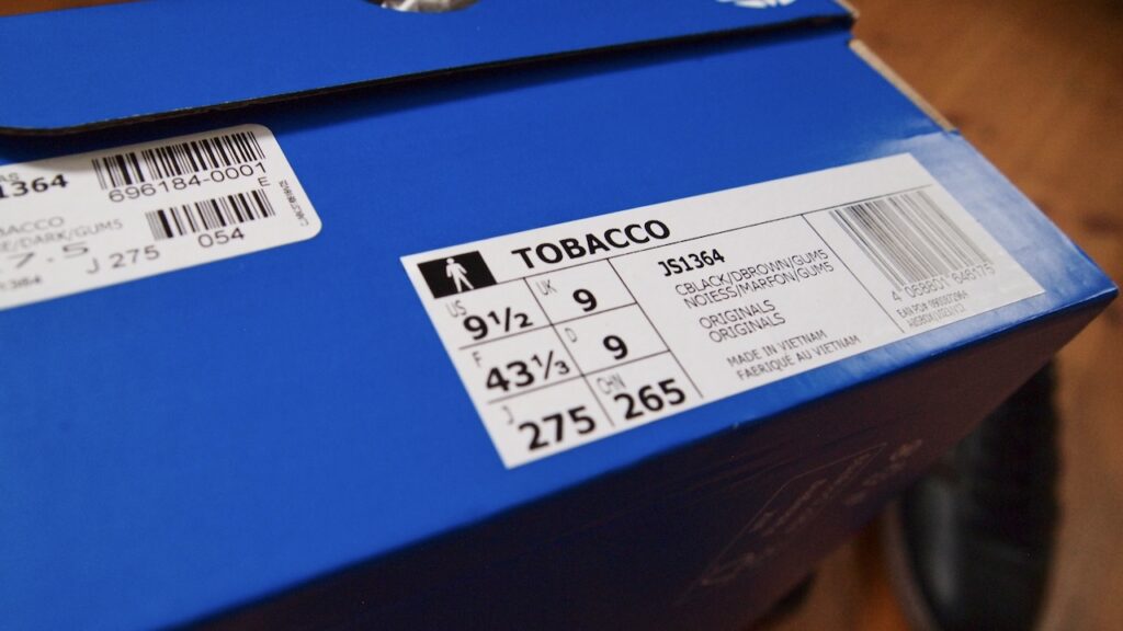 adidas tobaccoサイズ感